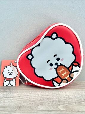 BTS BT21 Mini Heart Shaped Accessories/Makeup Bag - RJ (Jin)